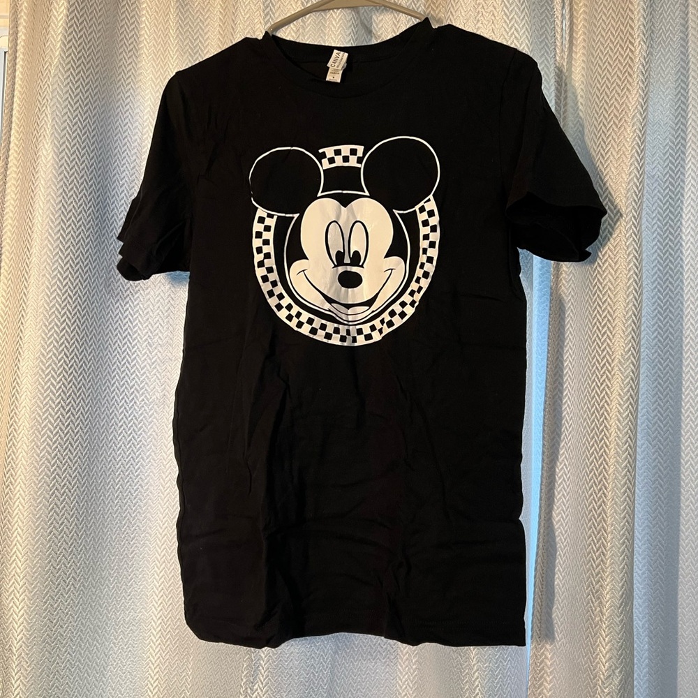 Black Tee with Mickey Design